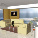 Edificio Las Brisas de San Bartolo - Sala / Comedor / Cocina Modelo 3d - Sala Comedor Cocina - Edificio Las Brisas